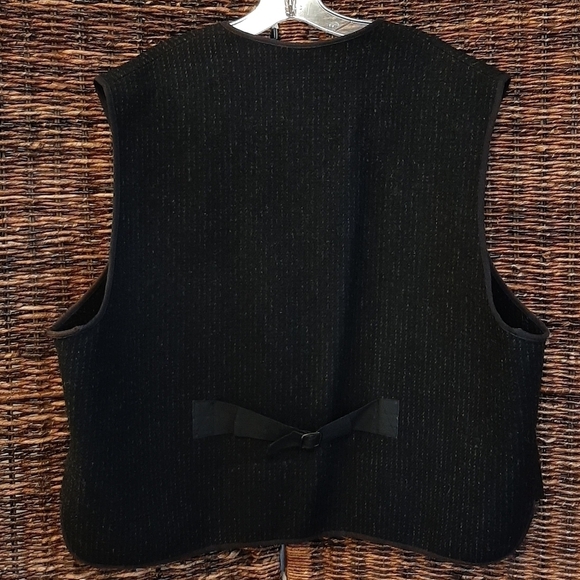 Vintage John Rich And Bros Woolrich Vest XXL Black Mackinaw Wool Hunting Utility - Picture 2 of 5